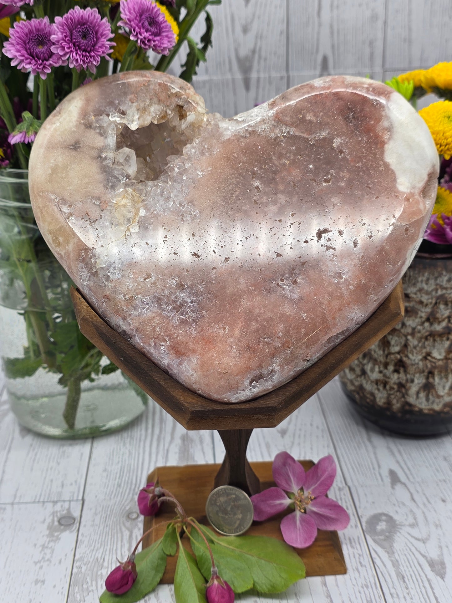Pink Amethyst Heart
