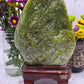 Serpentine Jade Freeform On Wood Stand