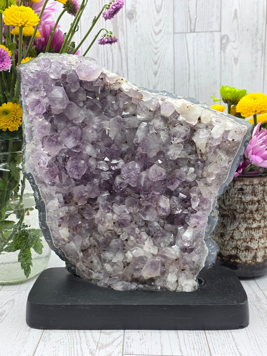 Amethyst Free Form On Wood Stand