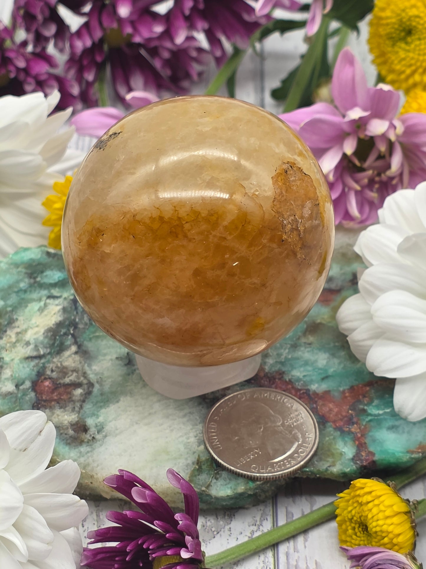 Golden Healer Quartz Sphere