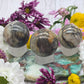 Golden Healer Quartz and Pyrite Sphere