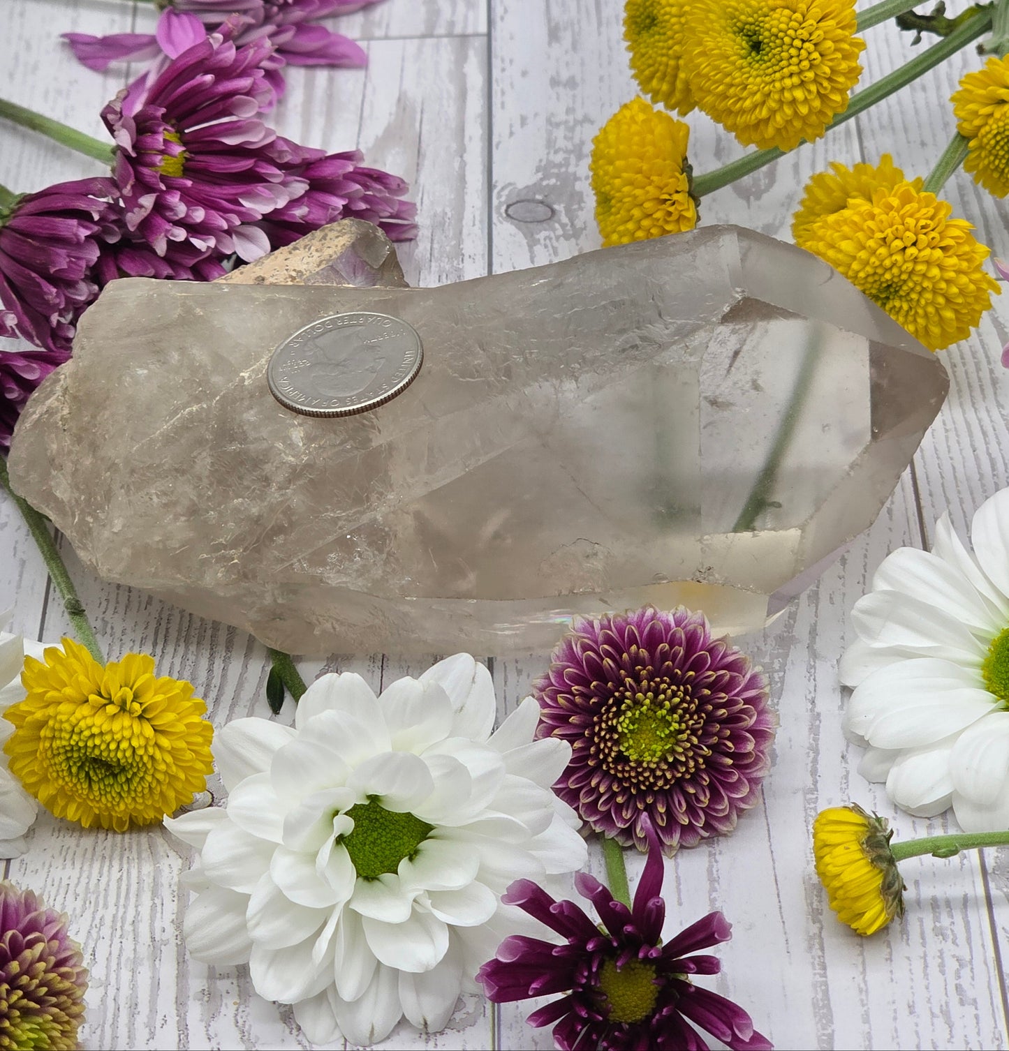 Lemurian Quartz Point with Rutile Inclusions