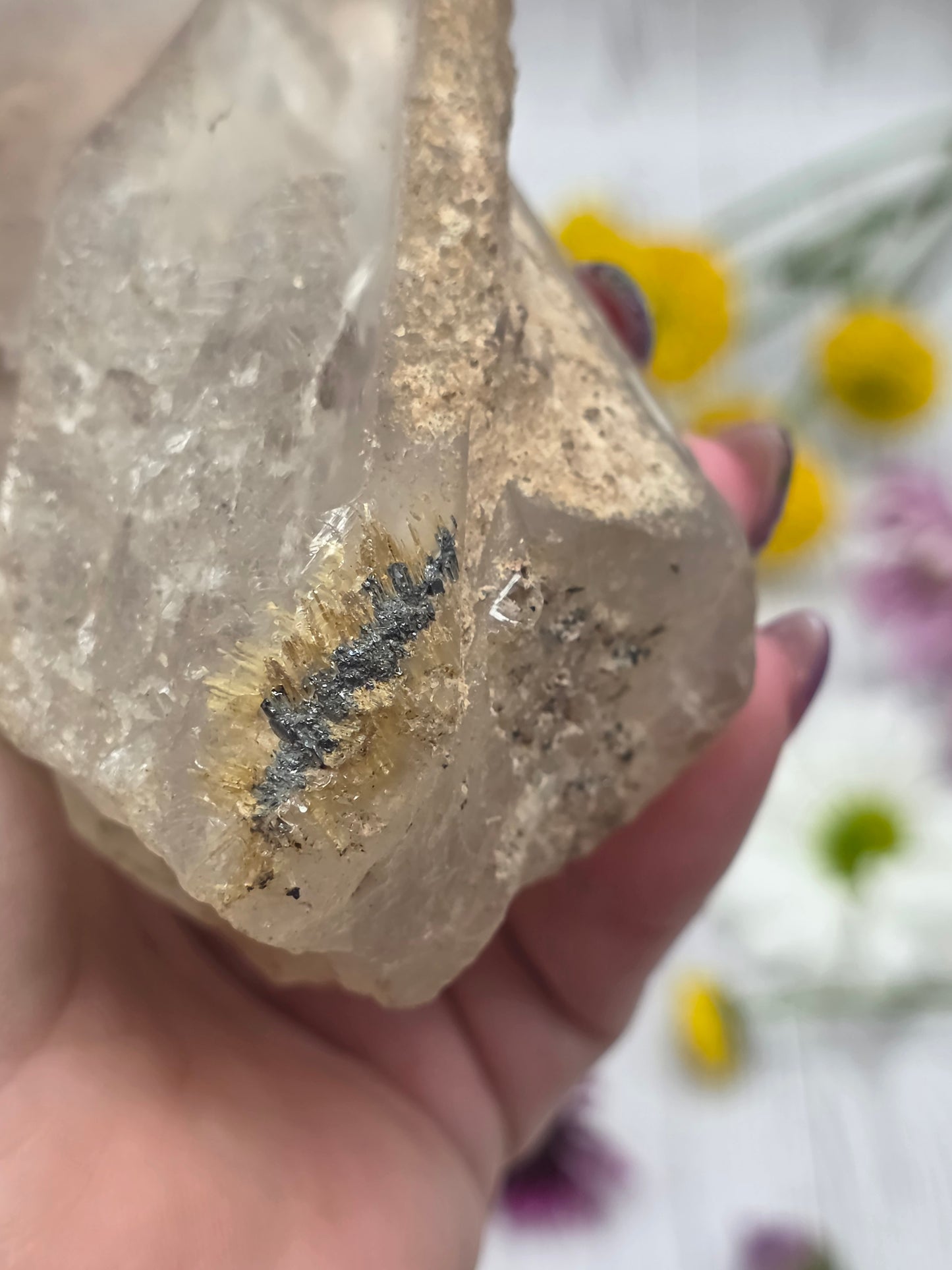 Lemurian Quartz Point with Rutile Inclusions