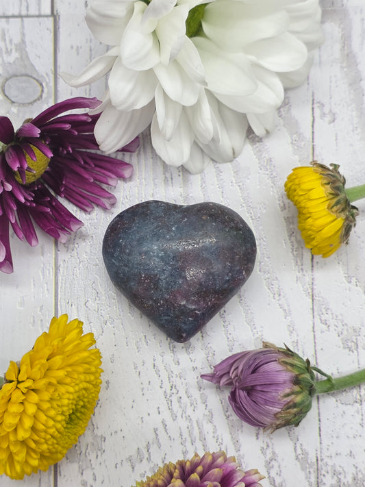 Ruby Kyanite Heart