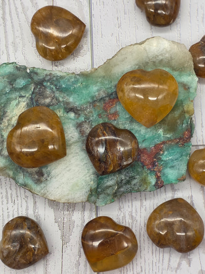 Golden Healer Quartz Heart
