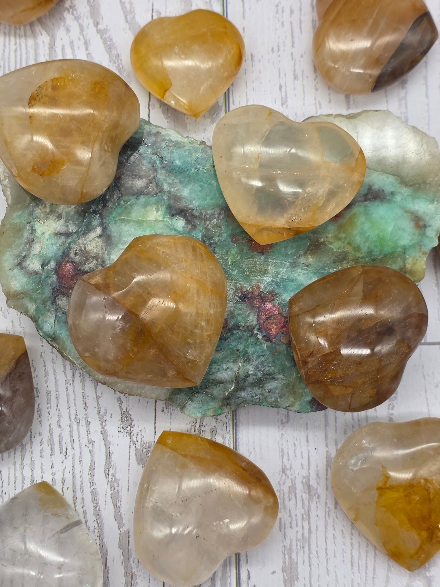 Golden Healer Quartz Heart