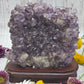 Amethyst Druzy with Wood Stand