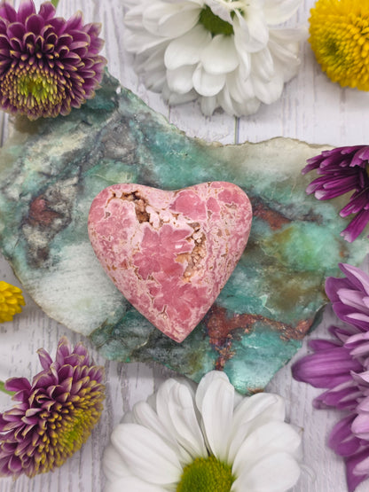 Rhodochrosite Heart