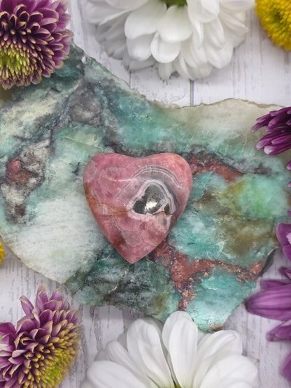Rhodochrosite Heart