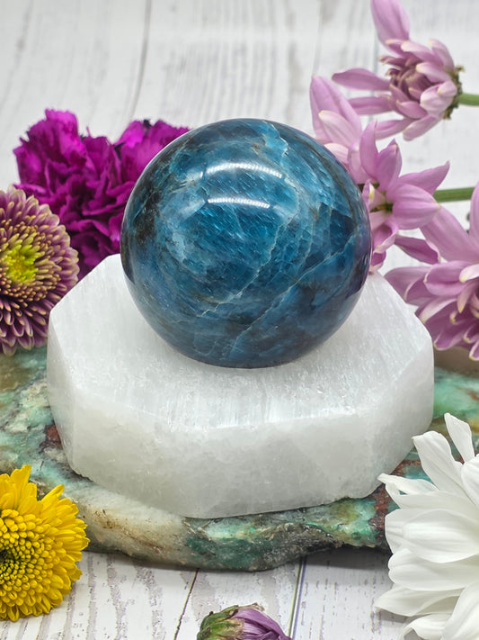 Selenite Hexagon Sphere Stand