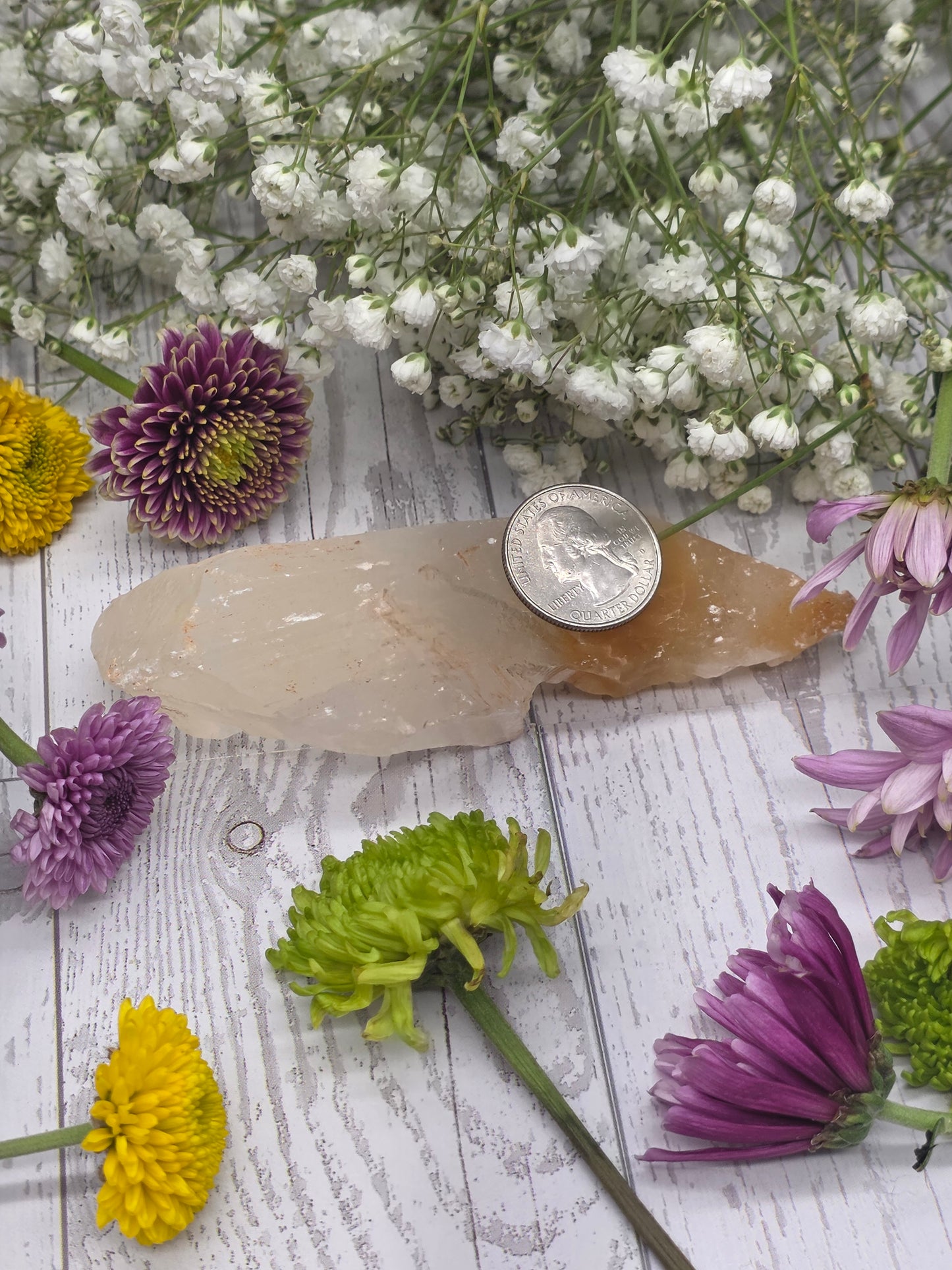 UV Reactive Selenite Slice