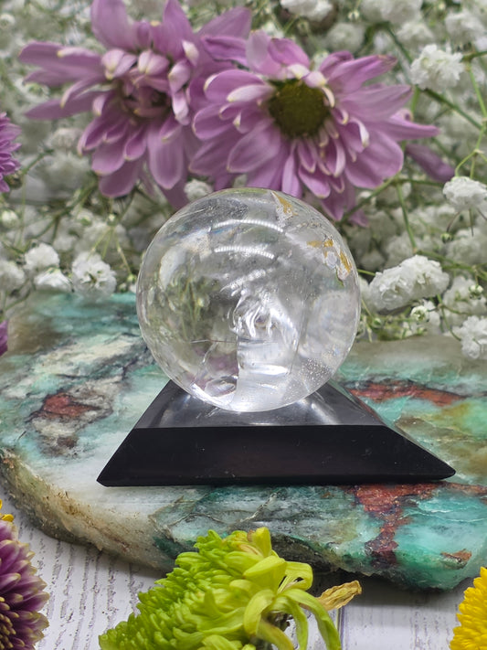 Shungite Triangle Sphere Stand
