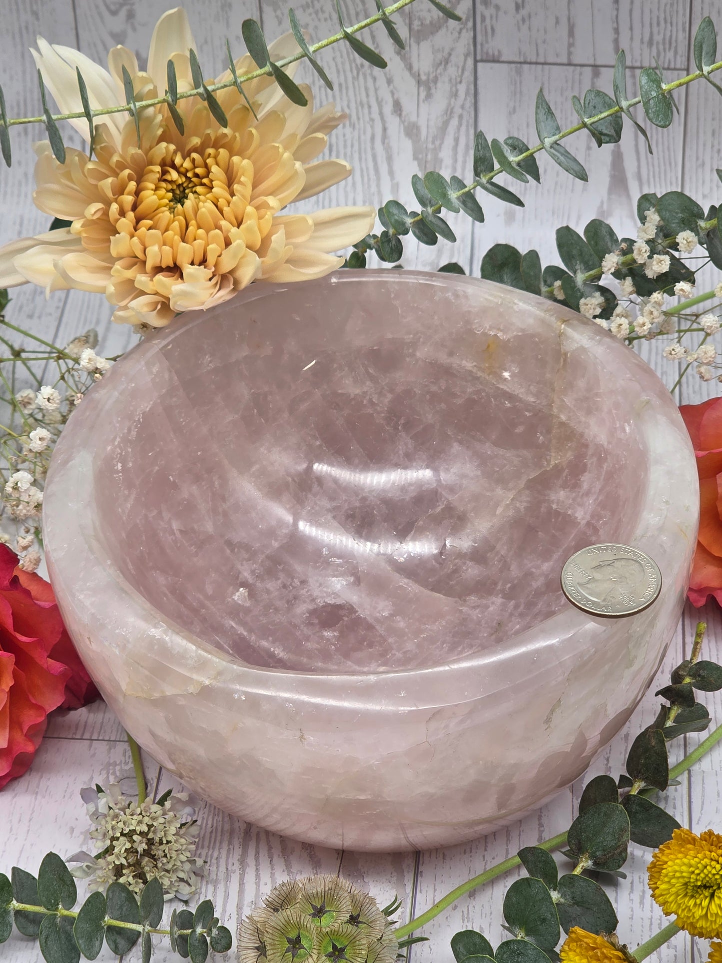 Large Rose Quartz Bowl