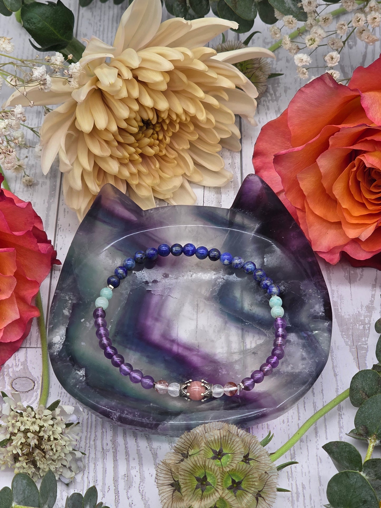 Rainbow Fluorite Cat Dish