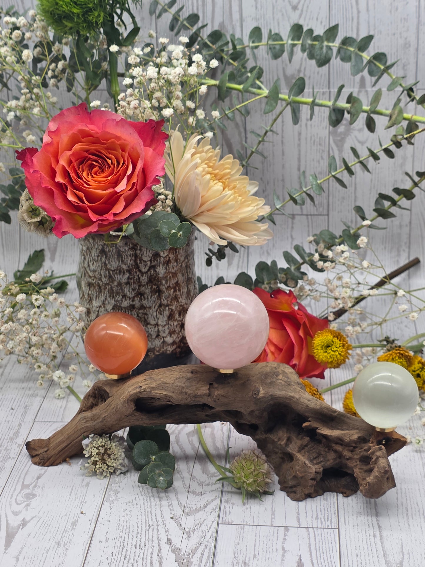 Driftwood Stand for 3 Spheres