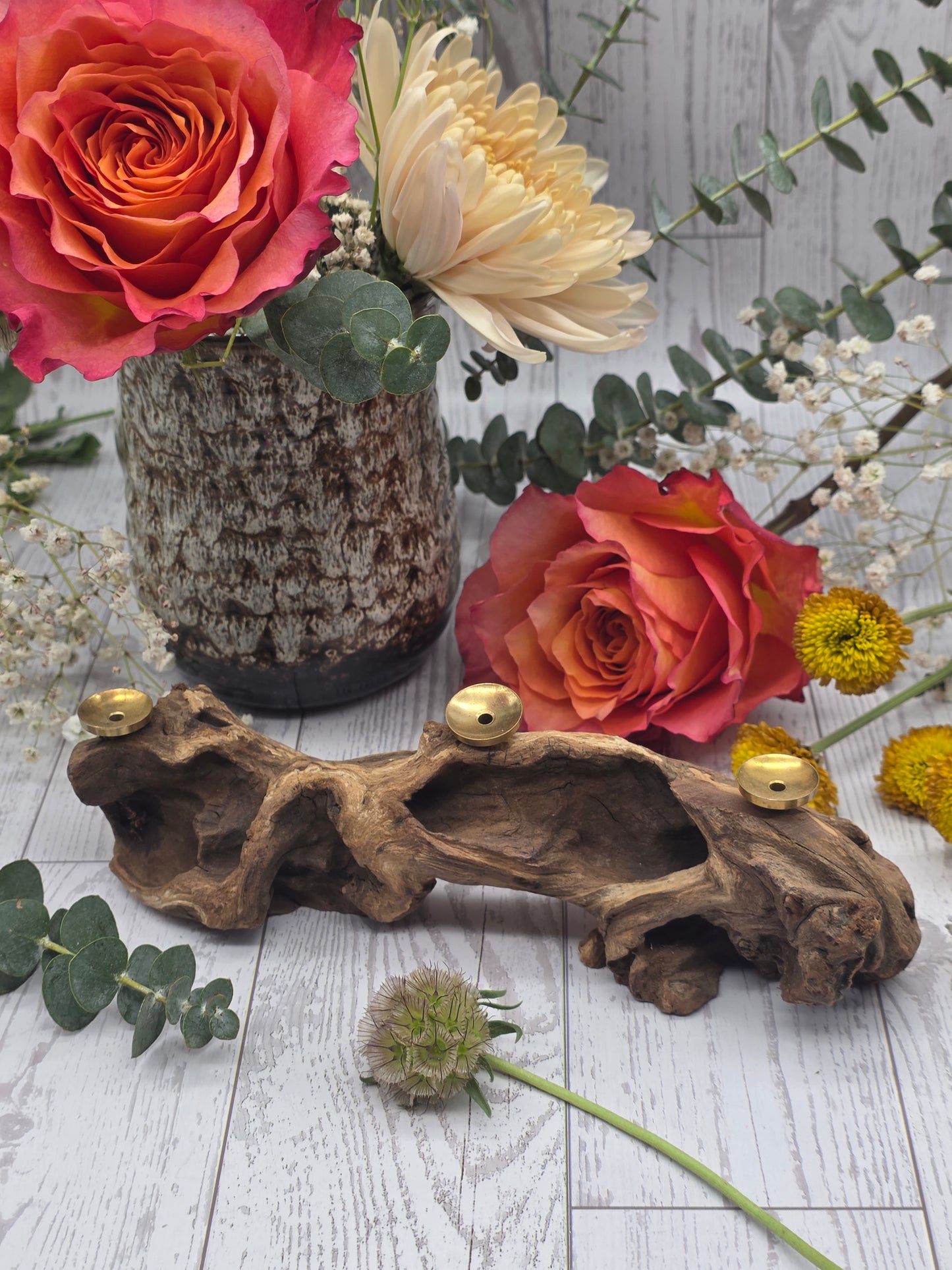 Driftwood Stand for 3 Spheres