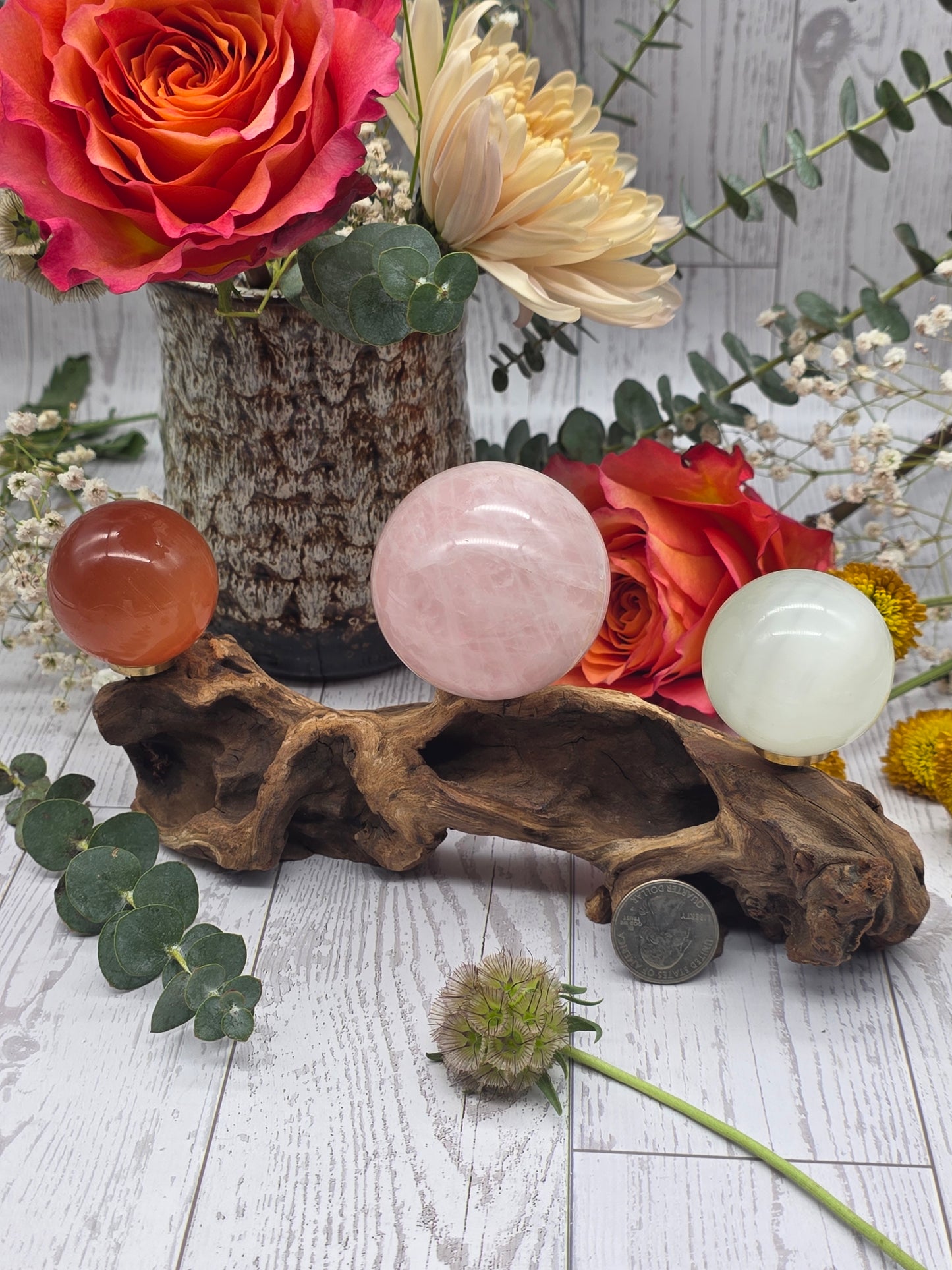 Driftwood Stand for 3 Spheres