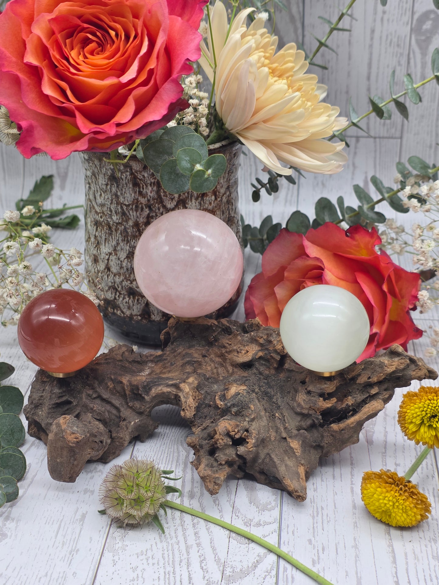 Driftwood Stand for 3 Spheres