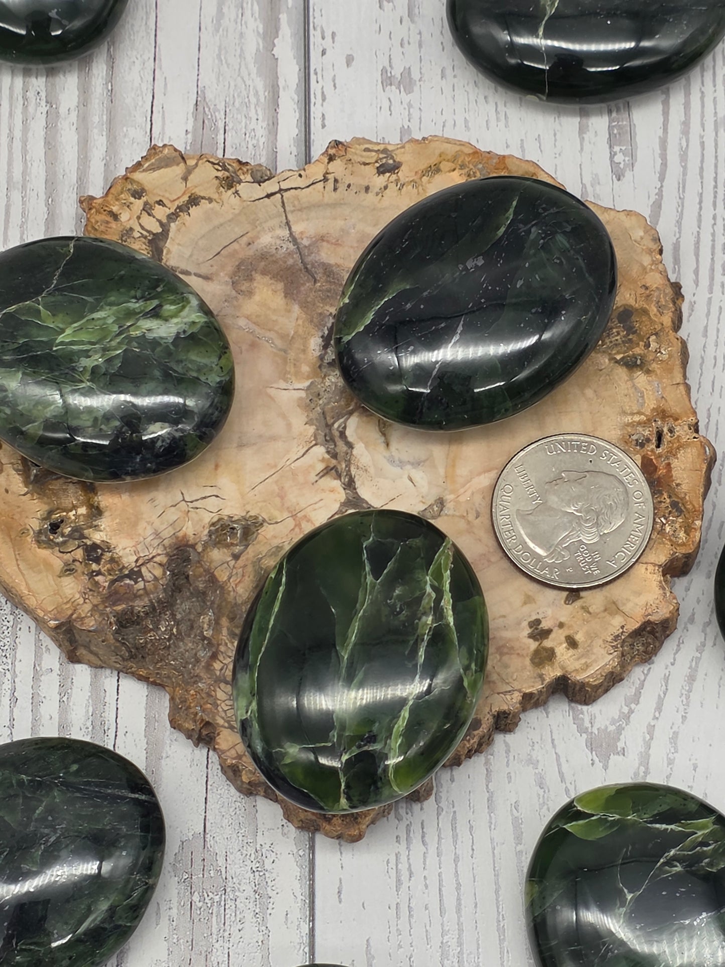 Nephrite Jade Palm Stone