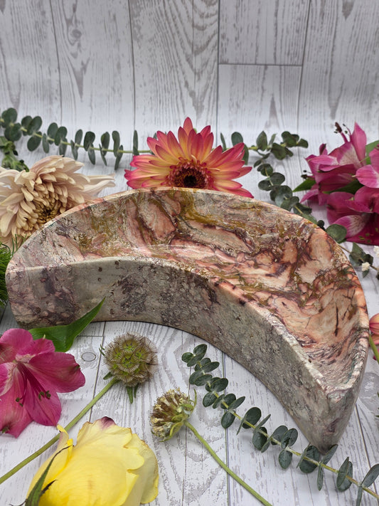 Pink Jasper Moon Bowl