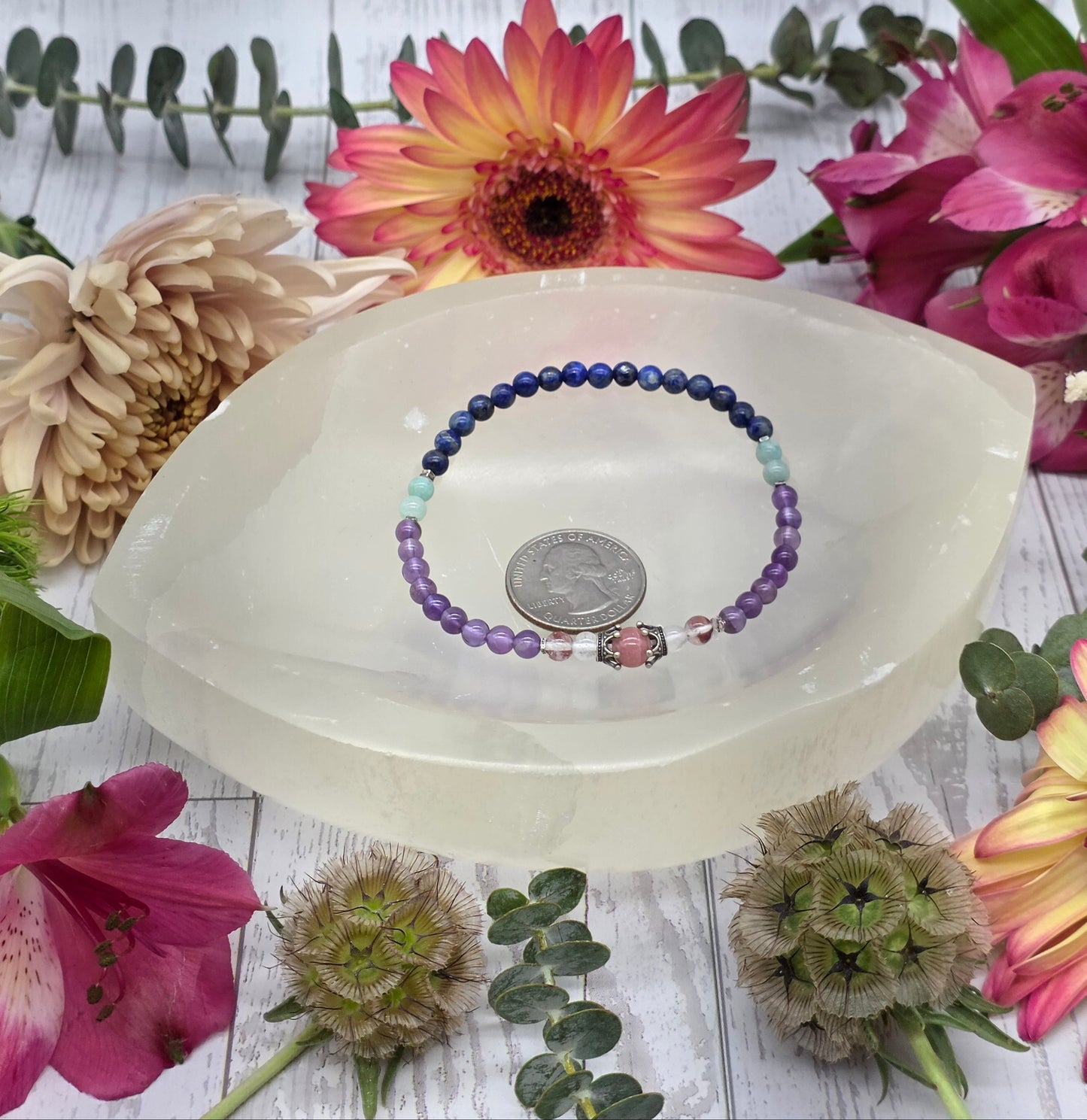 Large Selenite Eye Shaped Bowl