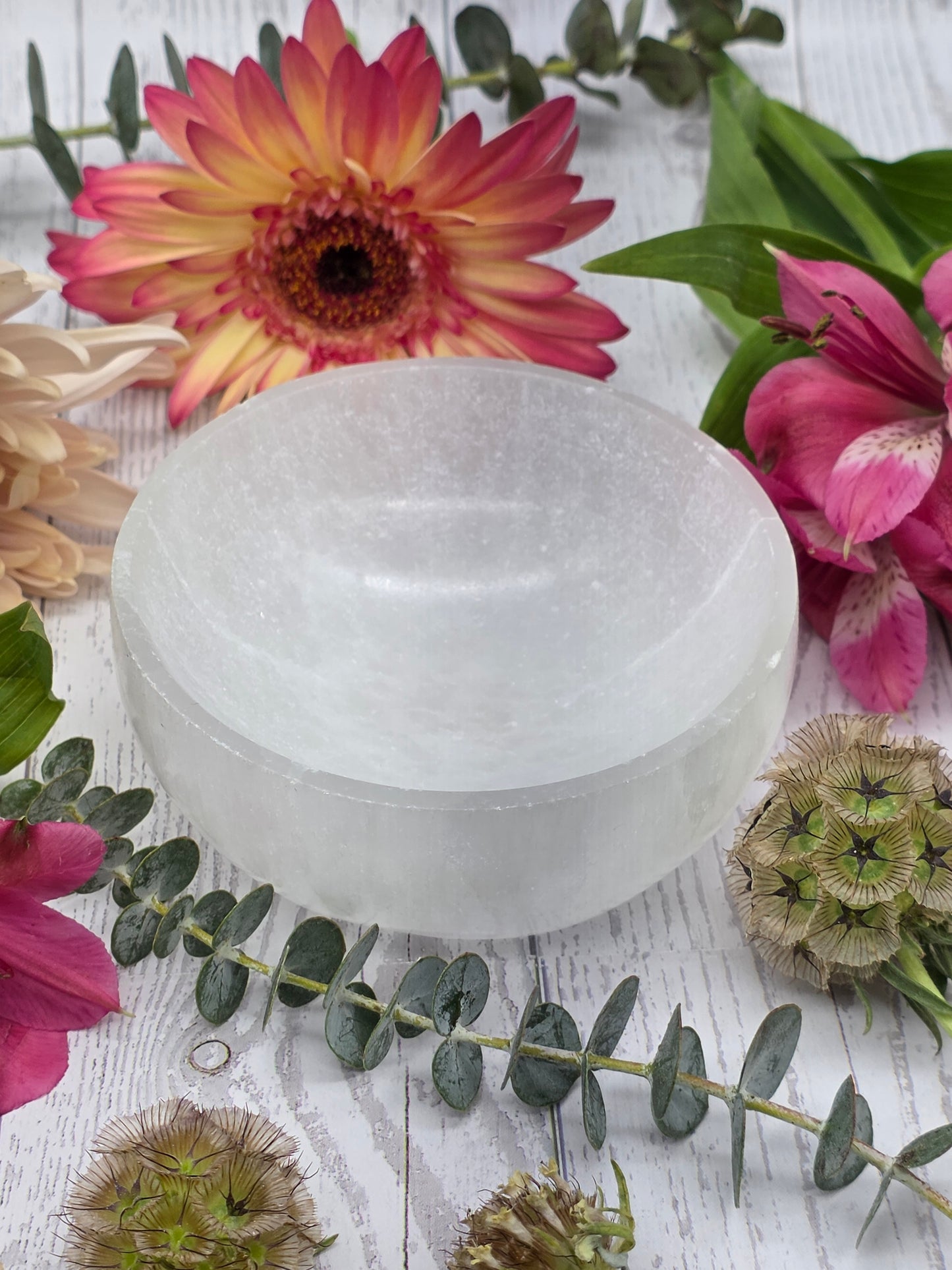Round Selenite Bowl