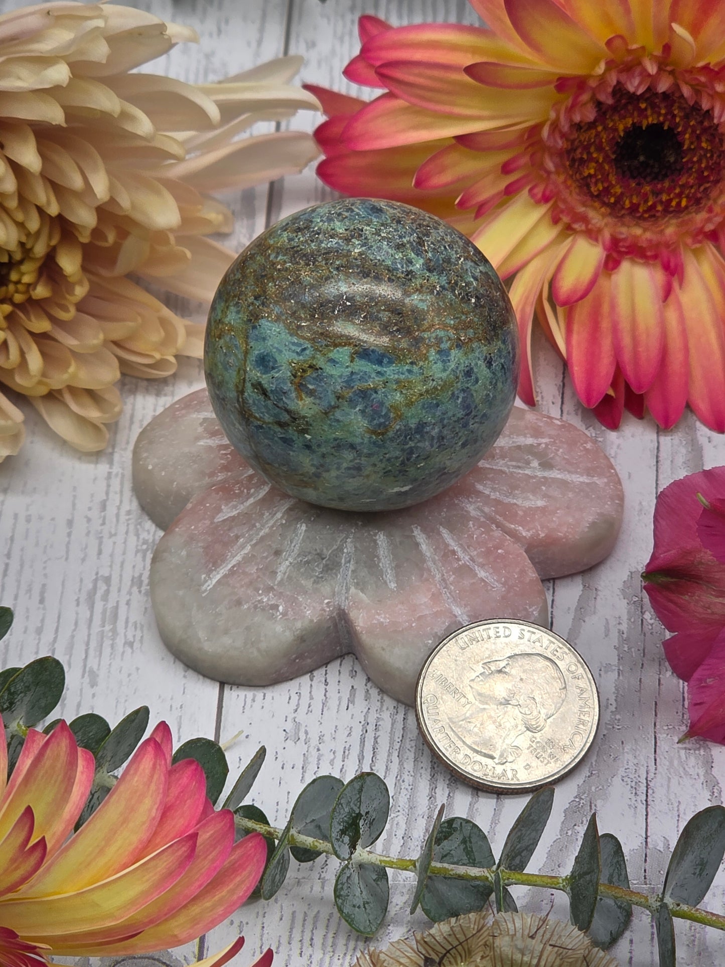 Crystal Flower Sphere Stand