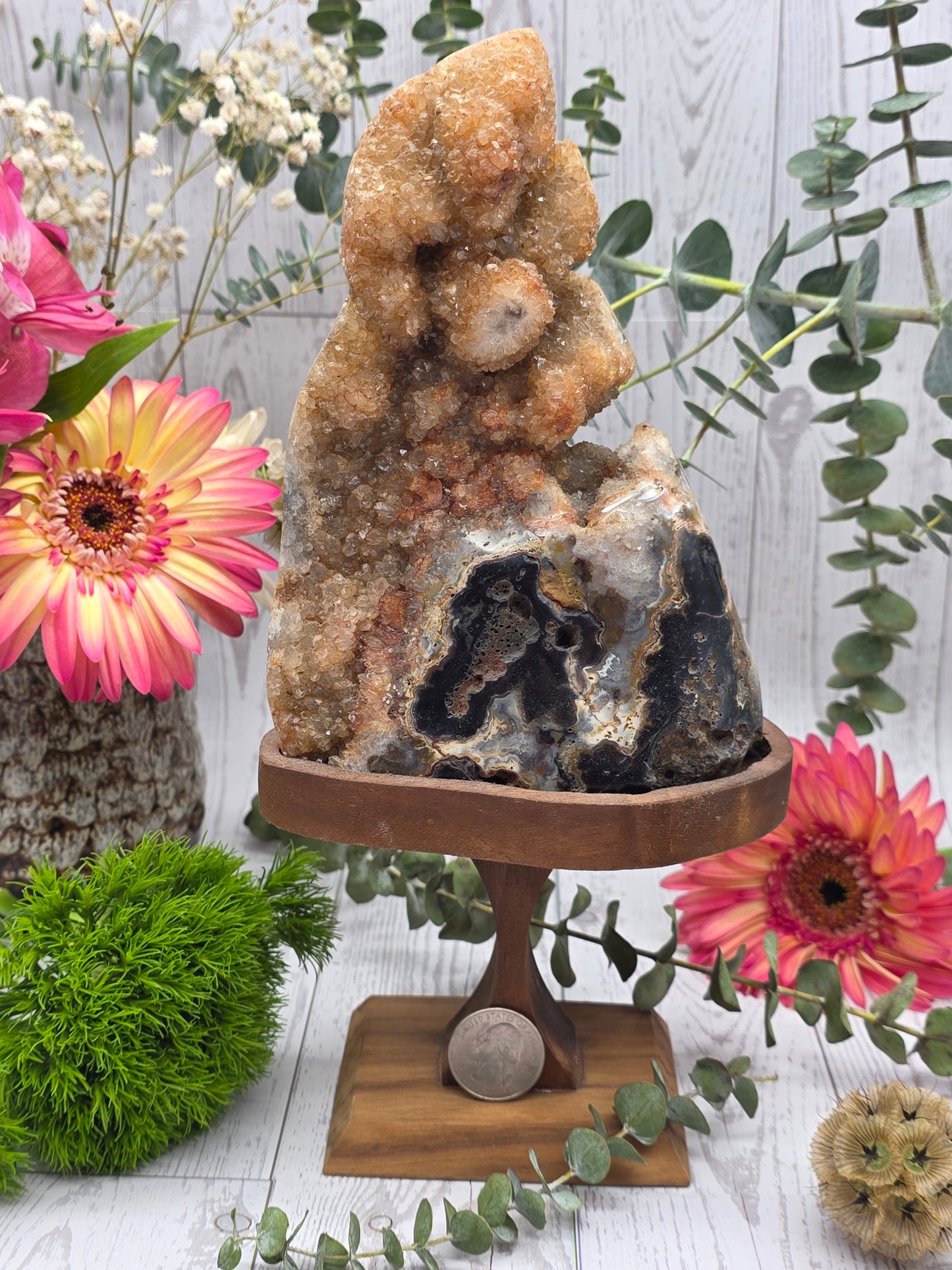 Agate Freeform on Handmade Stand
