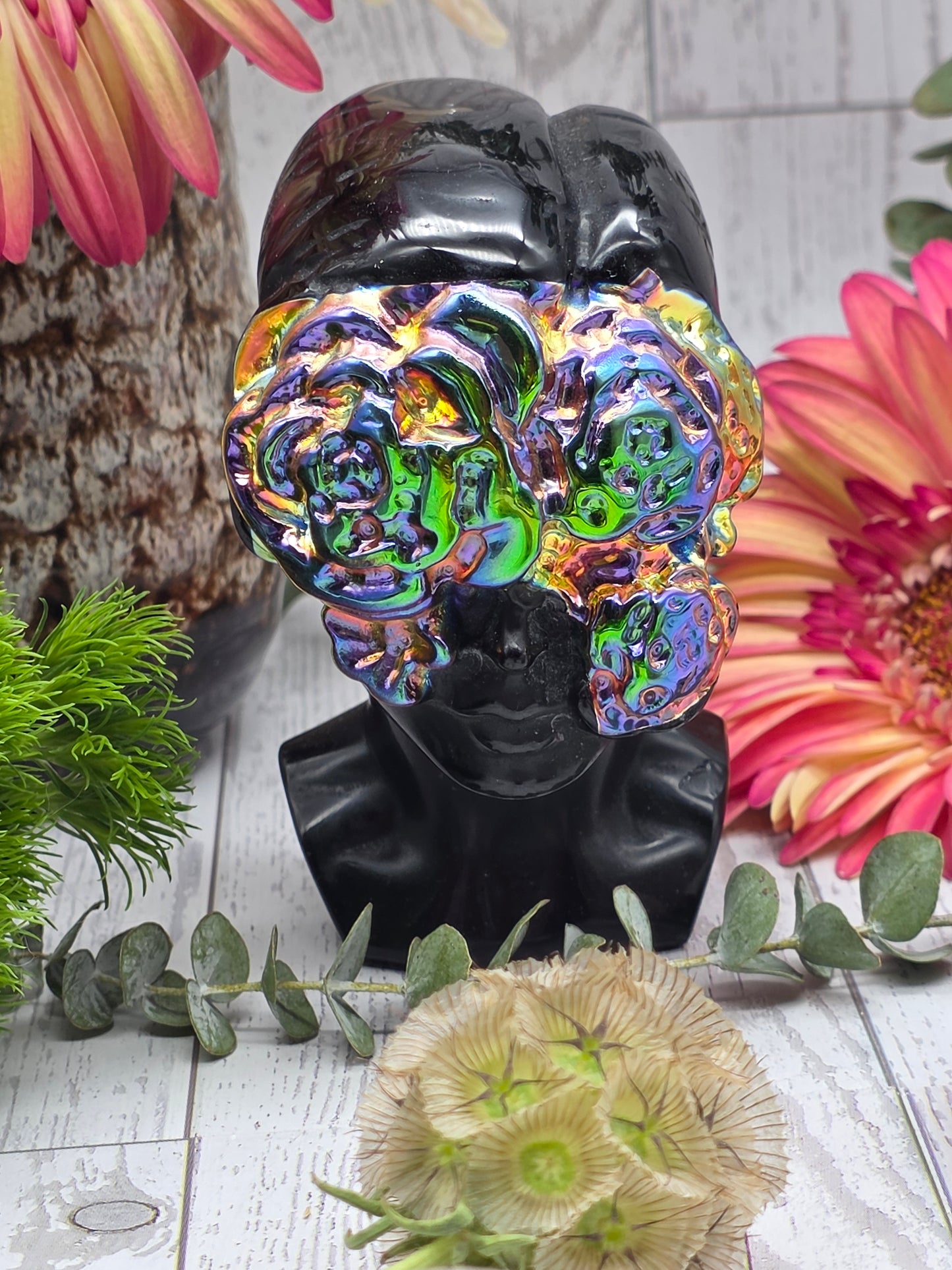 Obsidian Face Carving