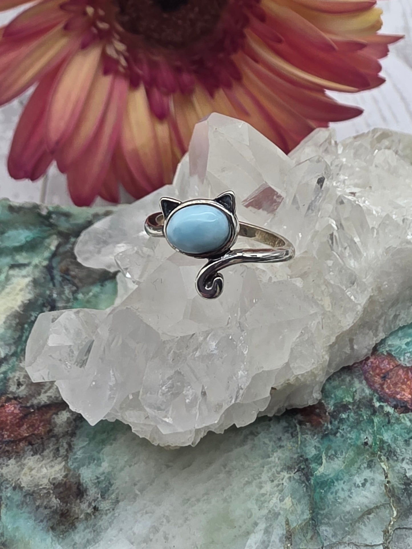 Larimar Cat Ring