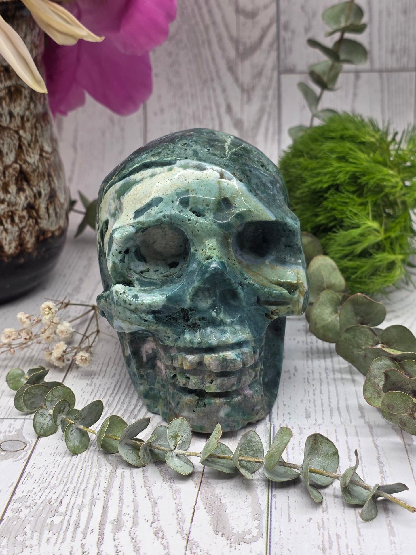 Ocean Jasper Skull