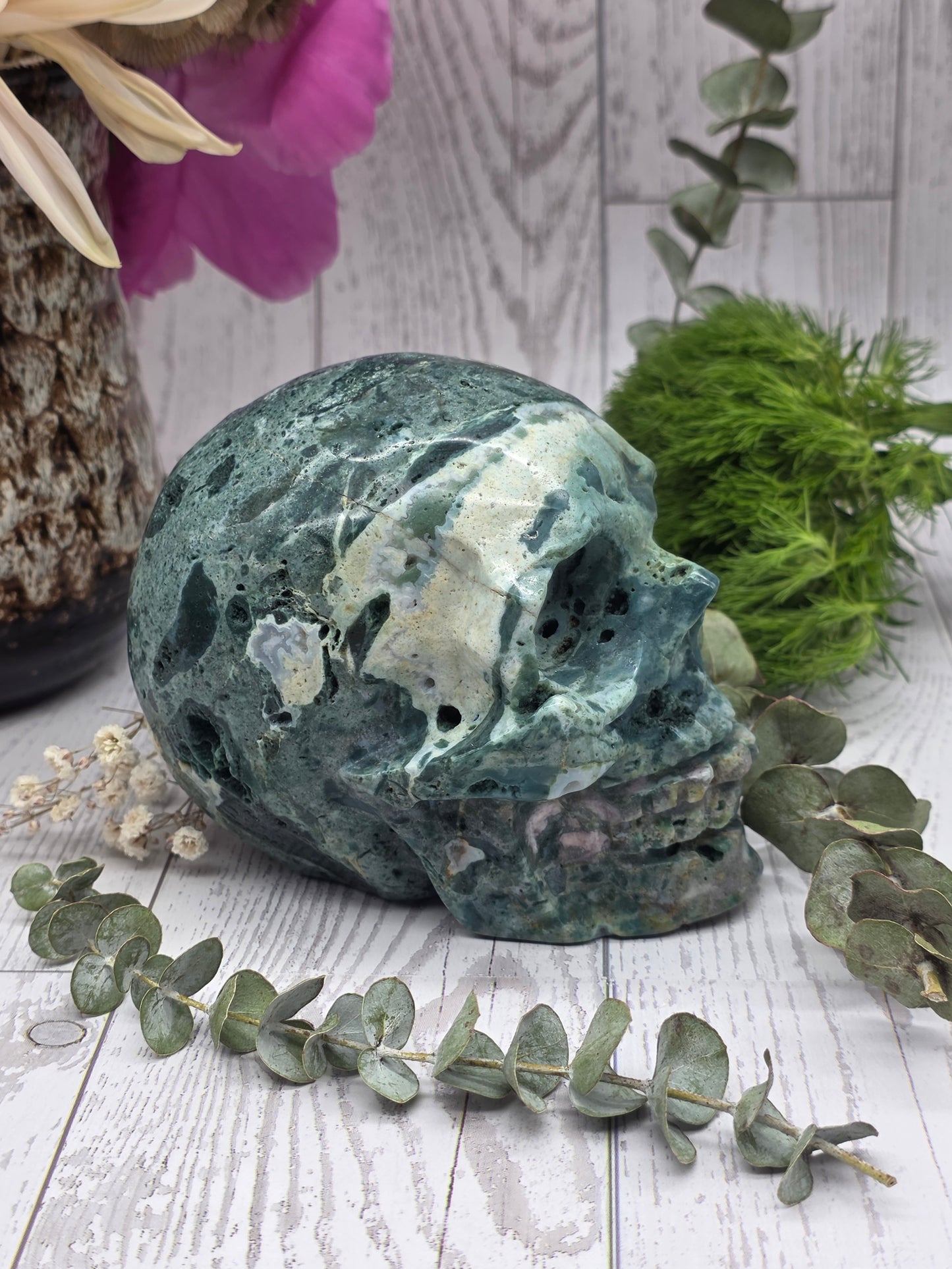 Ocean Jasper Skull