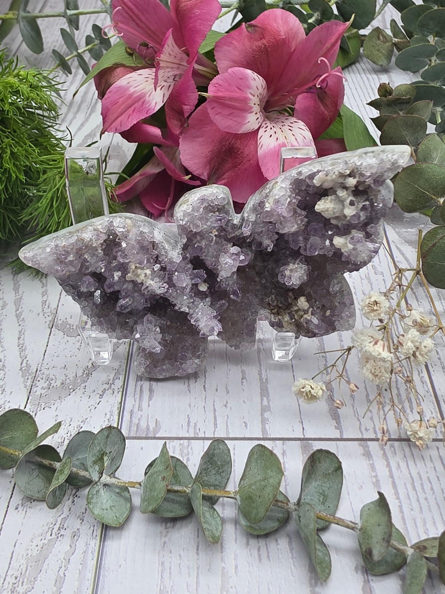 Amethyst Butterfly Carving