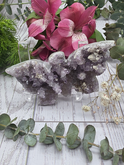 Amethyst Butterfly Carving