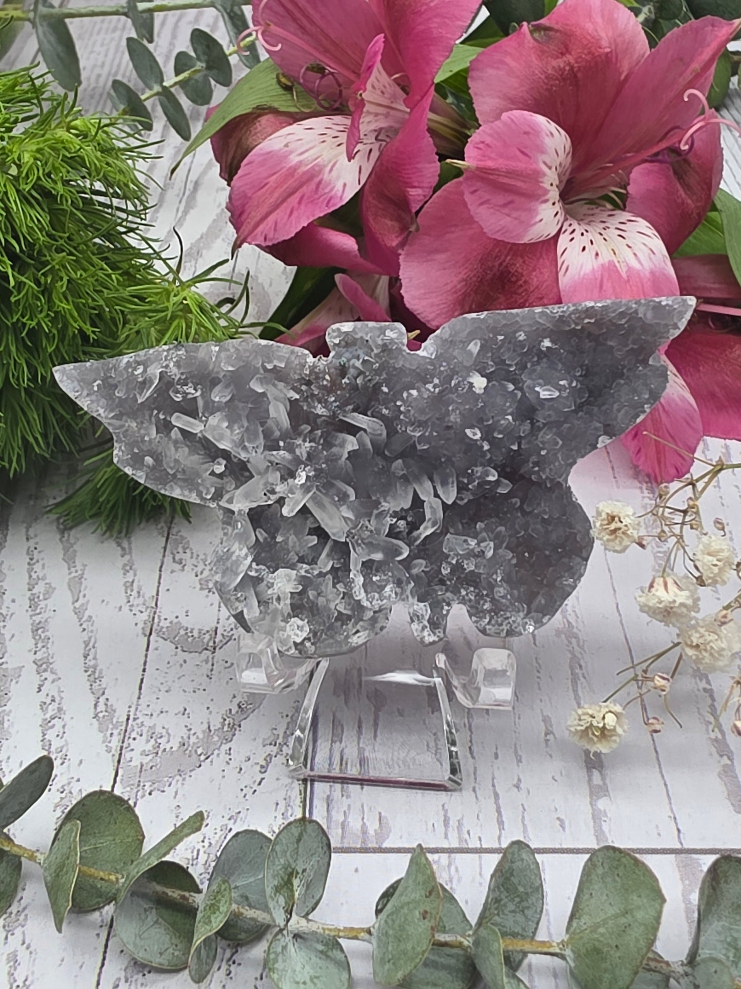 Amethyst Butterfly Carving