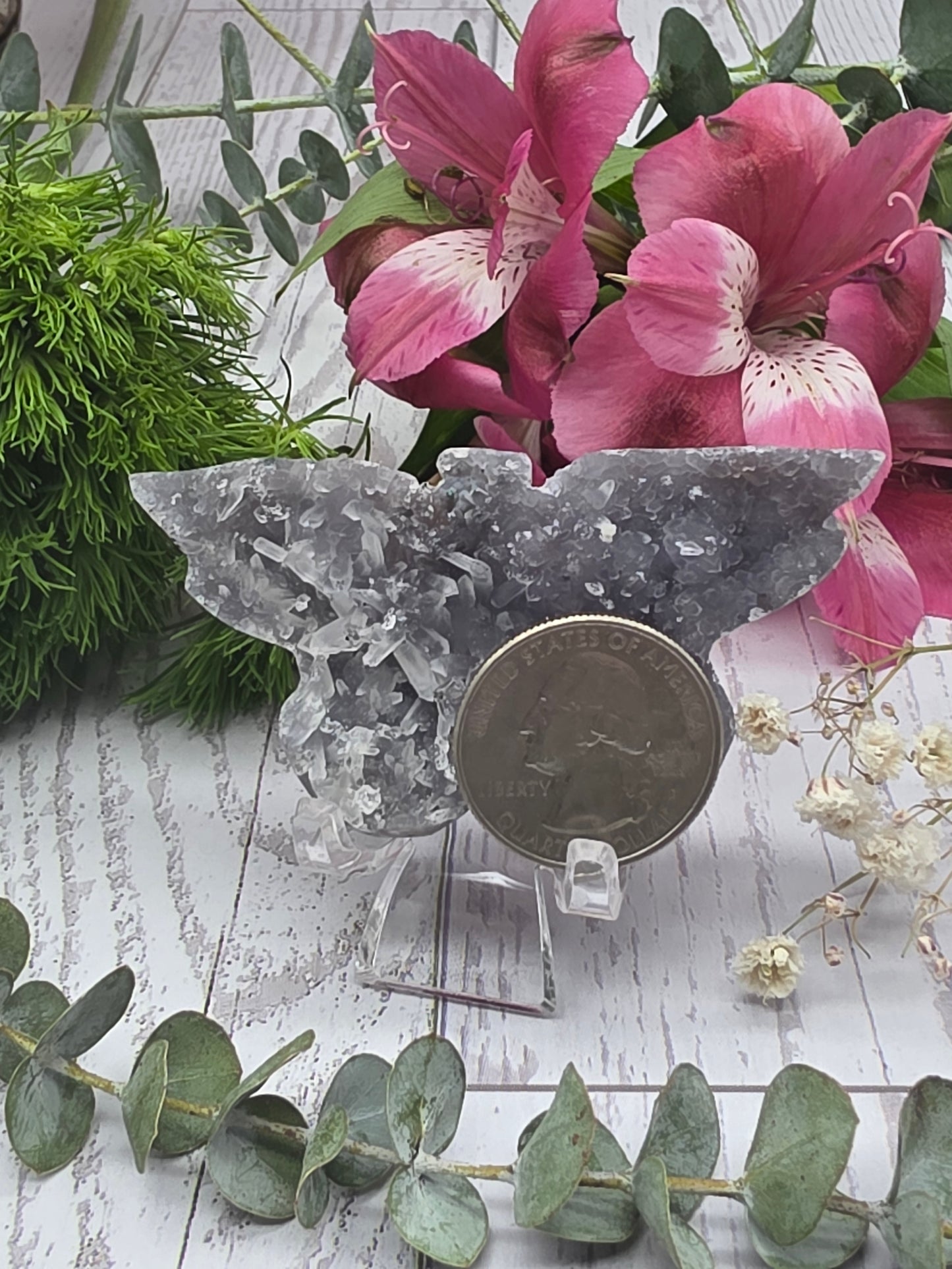 Amethyst Butterfly Carving