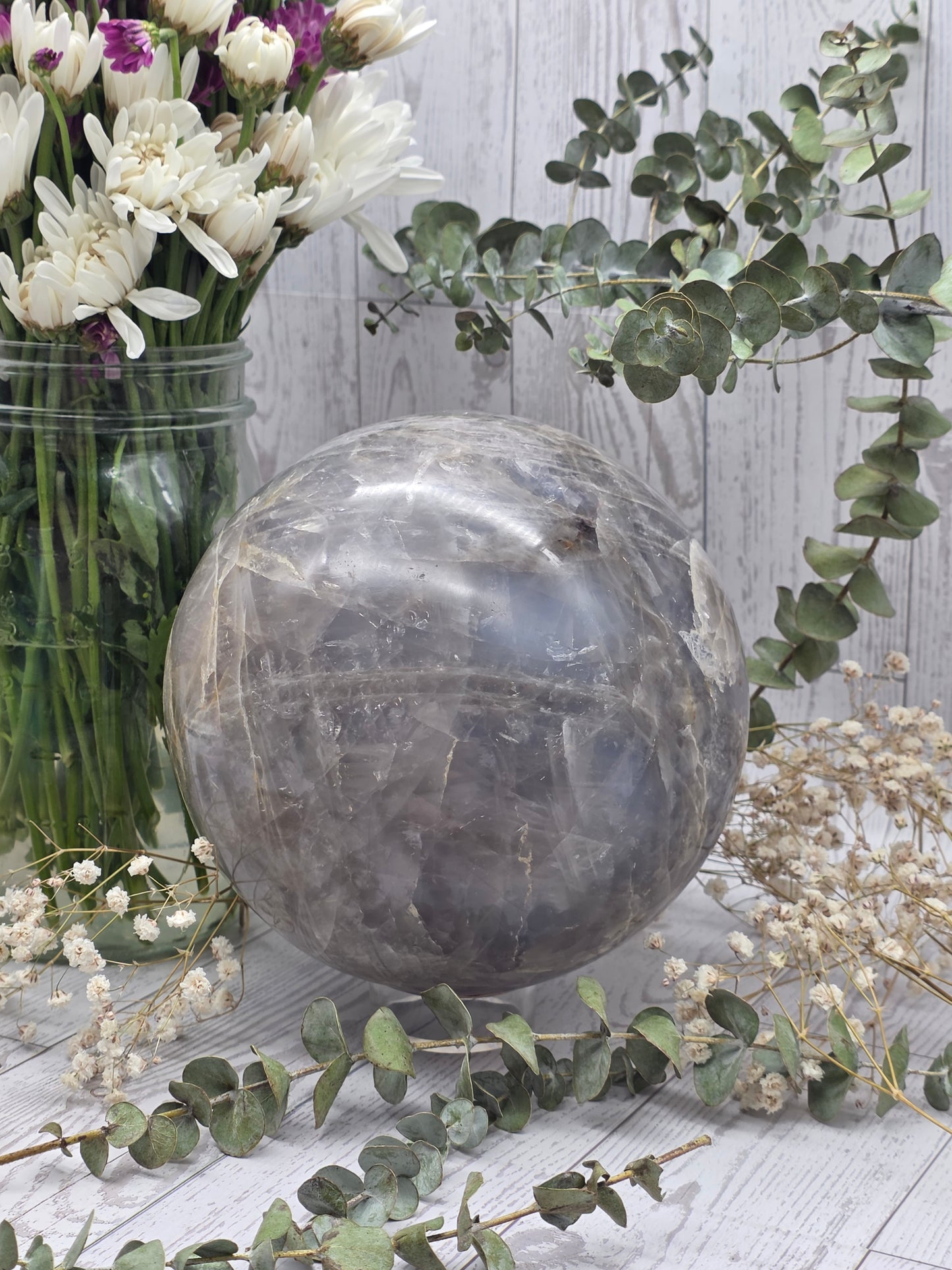 Extra Large Blue Quartz Sphere