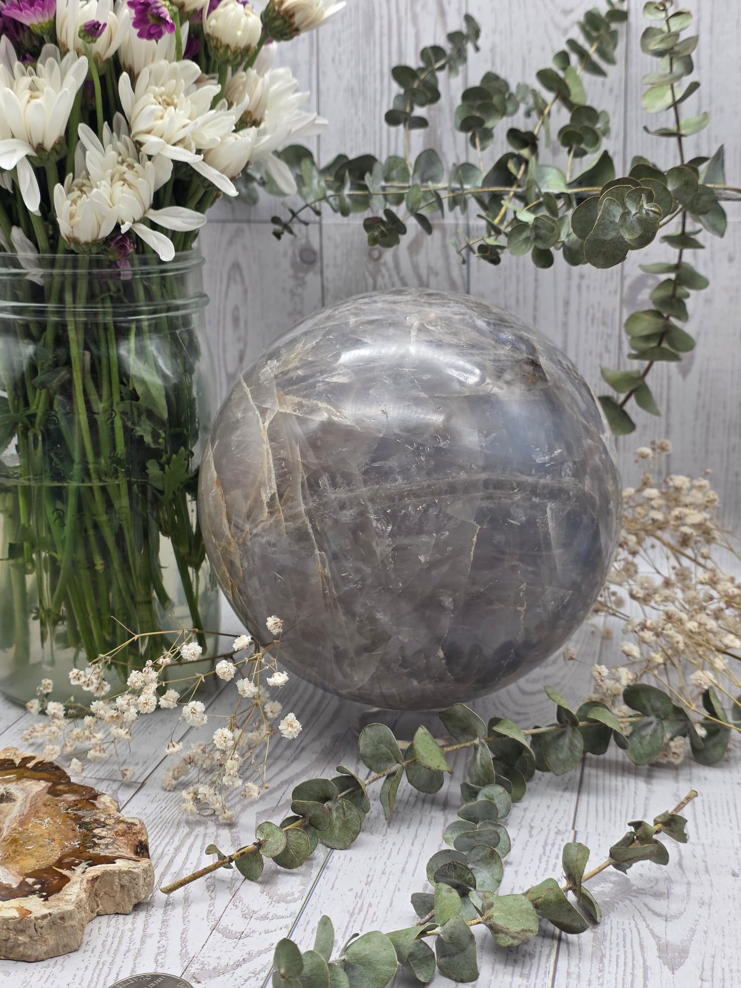 Extra Large Blue Quartz Sphere