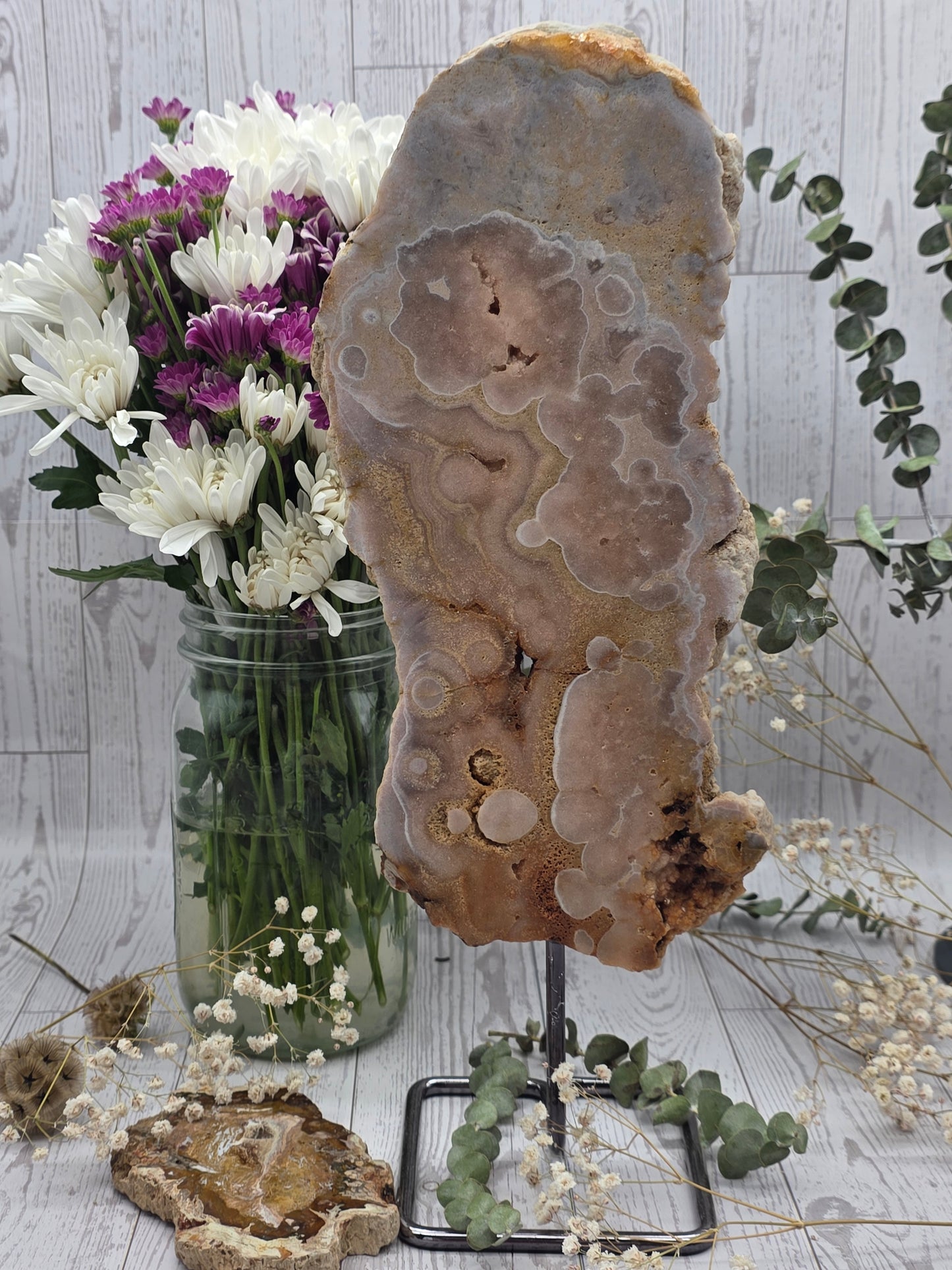 Pink Amethyst on Stand