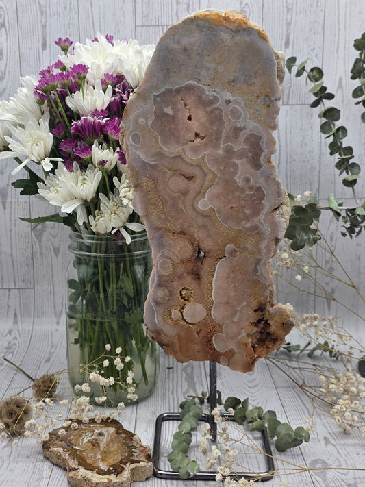 Pink Amethyst on Stand