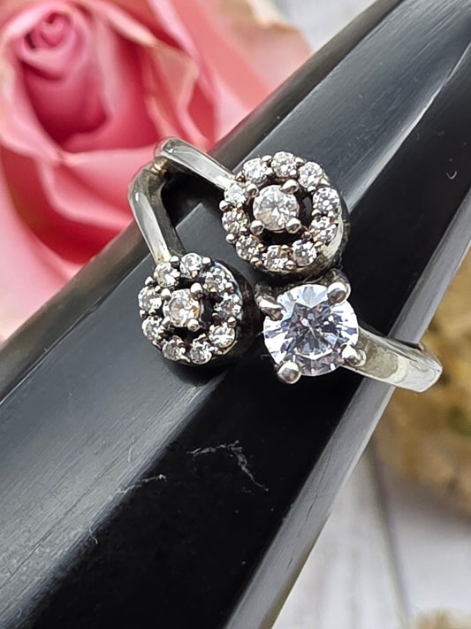 Modern Cubic Zirconia Ring