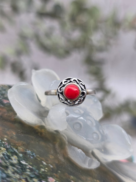 Red Coral Ring