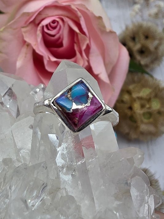 Purple Copper Turquoise Ring