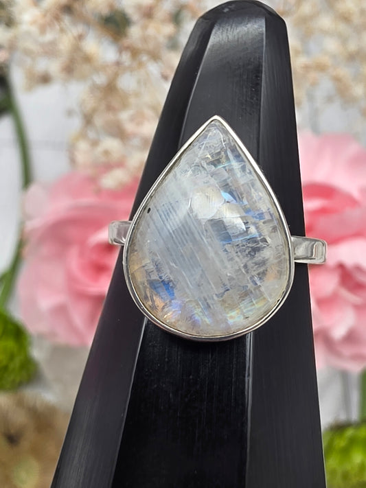 Teardrop Moonstone Ring