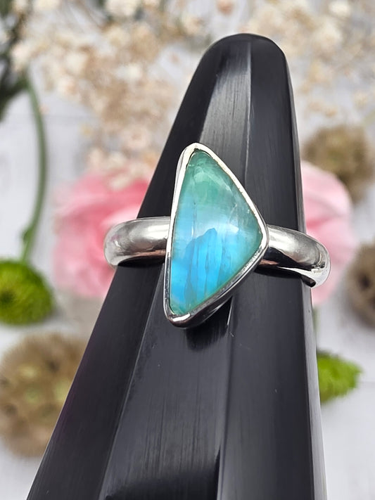 Green Moonstone Ring