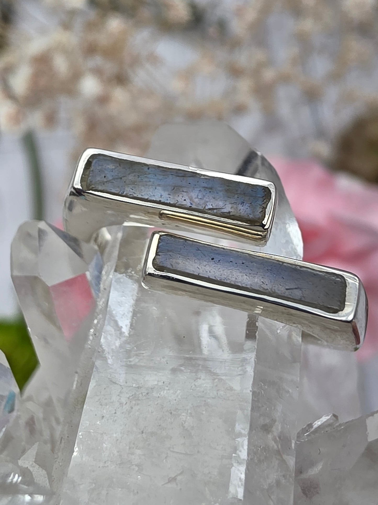 Labradorite Bar Ring