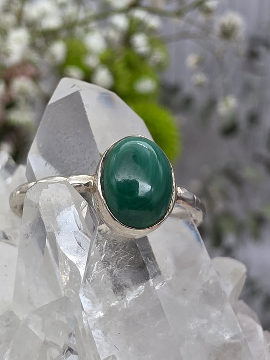 Oval Malachite Ring