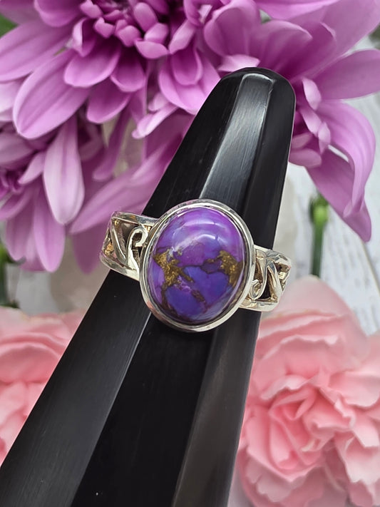 Purple Copper Turquoise Ring