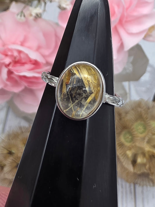 Rutilated Quartz Ring