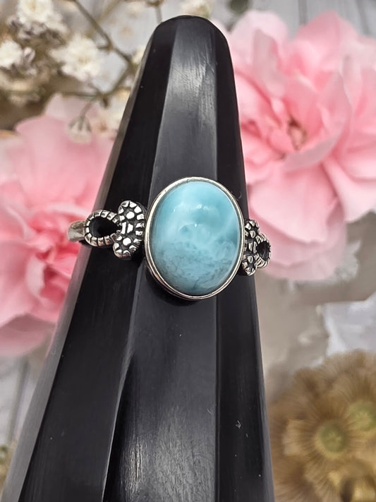 Larimar Ring Mushroom Setting